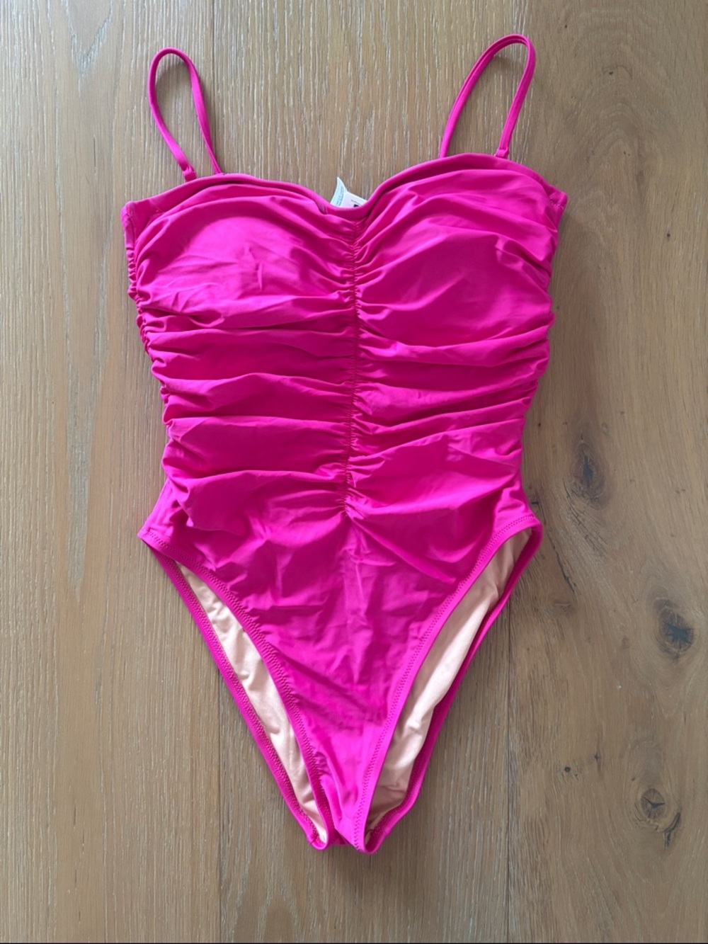 Jcrew women’s Hot Pink Ruched One-Piece Swimsuit